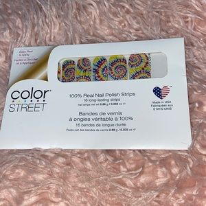 Color Street Tie Dye 16 100% Real Nail Polish Strips Wanna Peace Of Me